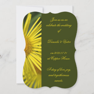 Elegant Yellow Floral Wedding Invitation
