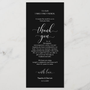 Elegant Yellow Gold, Place Setting Thank You Card