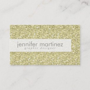 Elegant Yellow Gold Tones Glitter & Sparkles 2 Business Card