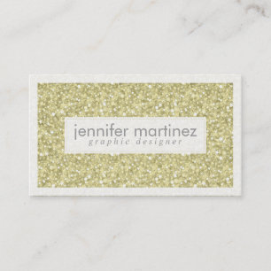 Elegant Yellow Gold Tones Glitter & Sparkles 3 Business Card