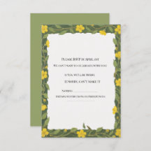 Elegant Yellow Green Wildflowers Floral