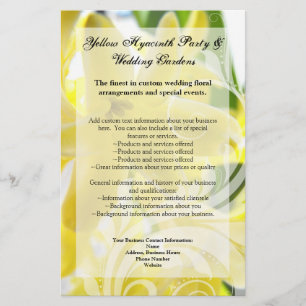 Elegant Yellow Hyacinth with White Swirl Flyer