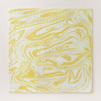 Elegant Yellow Marble: Hand-Drawn Texture Jigsaw Puzzle