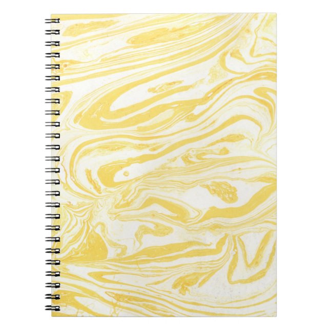 Elegant Yellow Marble: Hand-Drawn Texture Notebook (Front)