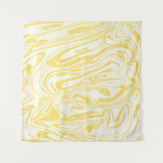 Elegant Yellow Marble: Hand-Drawn Texture Tapestry
