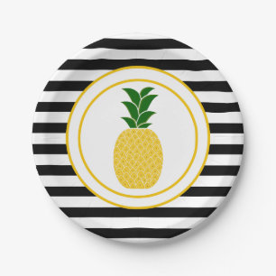 Elegant Yellow Pineapple Paper Plate