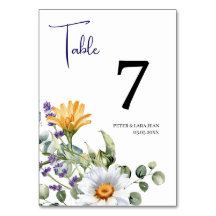 Elegant Yellow Purple Wildflower Wedding