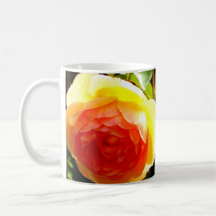 Elegant Yellow Rose orange floral Coffee Mug