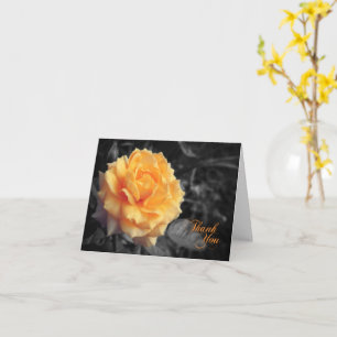 Elegant Yellow Rose Thank You Card
