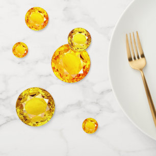 Elegant Yellow Sapphire Gemstones Confetti