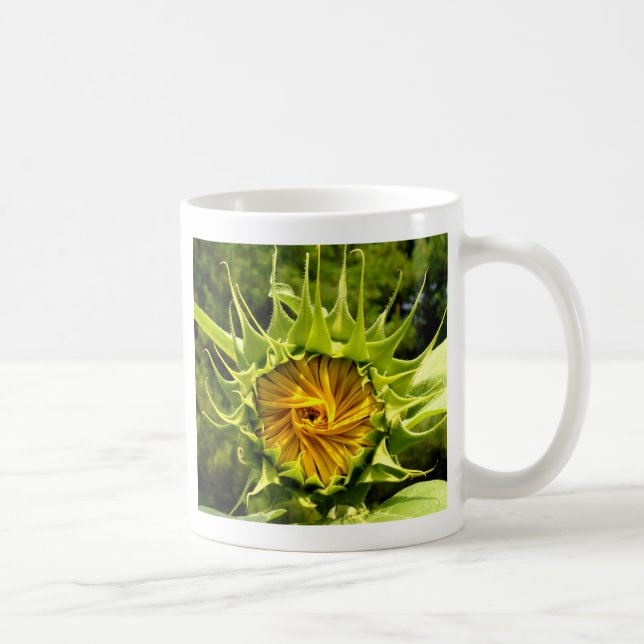Elegant yellow sunflower photo coffee mug (Right)