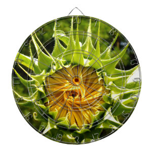Elegant yellow sunflower photo dartboard