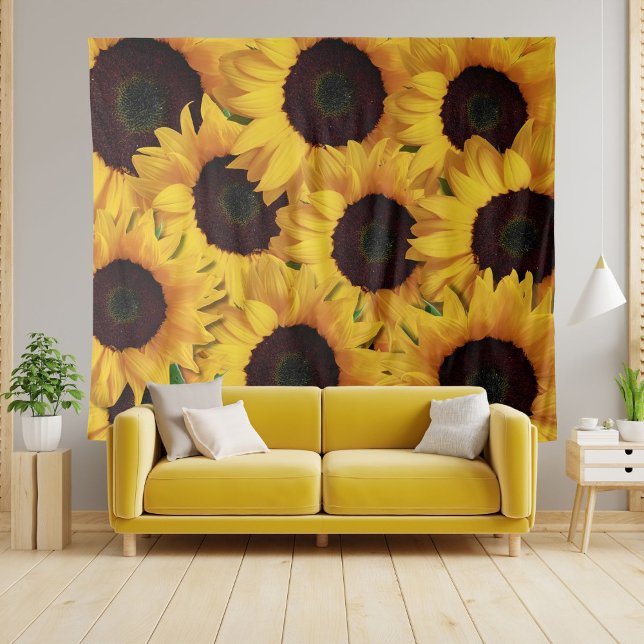 Elegant Yellow Sunflower Wall Tapestry Backdrop (Creator Uploaded)