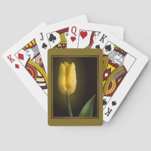 Elegant Yellow Tulip Playing Cards