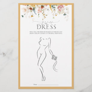 Elegant Yellow Wildflower Bridal Shower Game