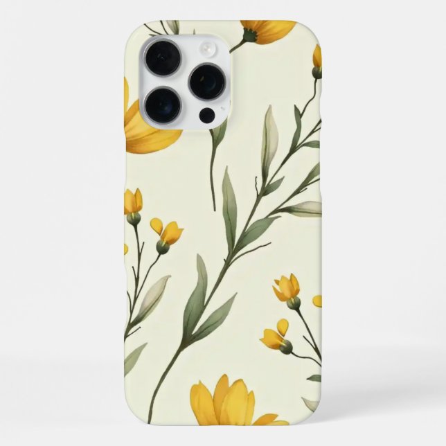 Elegant Yellow Wildflower Phone Case (Back)