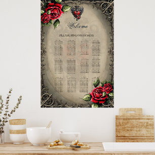 Elegant yet mystical gothic heart poster