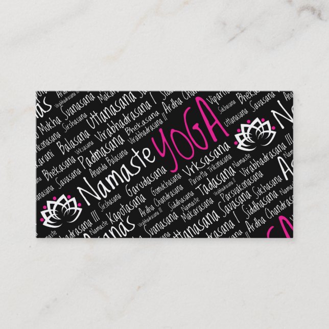 Elegant Yoga Centre / Yoga Business / Teacher's Business Card (Front)