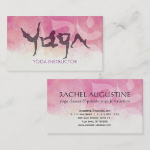 Elegant YOGA Human Alphabet Letters Om Symbol Business Card