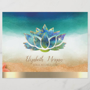 Elegant Yoga Instructor Blue Lotus   Flyer