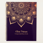 Elegant Yoga Instructor Dark Purple Mandala Planner<br><div class="desc">Introducing our Elegant Yoga Instructor Dark Purple Mandala Planner, a harmonious blend of organisation and aesthetics. This elegantly designed planner features a rich and deep purple cover adorned with an intricate mandala design, creating a visually appealing and mindful aesthetic. Designed to help you stay organised and inspired, this planner is...</div>