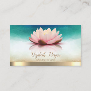 Elegant Yoga Instructor Lotus Business Card