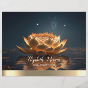 Elegant Yoga Instructor Lotus Dark Flyer