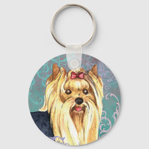 Elegant Yorkie Key Ring