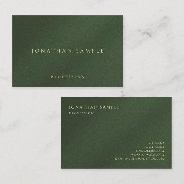 Elegant Your Custom Text Glossy Paper Euro Size Business Card (Front/Back)