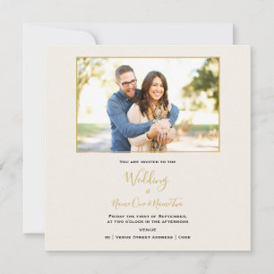 Elegant your photo memory wedding invitation
