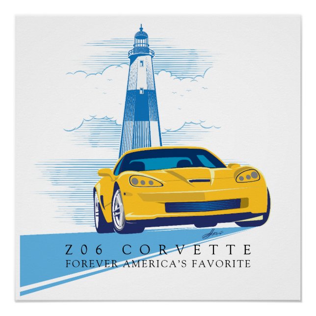 ELEGANT Z-06 VETTE ILLUSTRATION POSTER (Front)