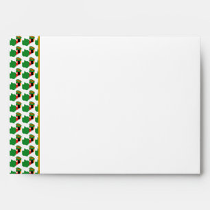Elegant ZAMBIA Gold Trim Celebration Wedding Envelope