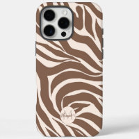 Elegant Zebra Mocha Pattern