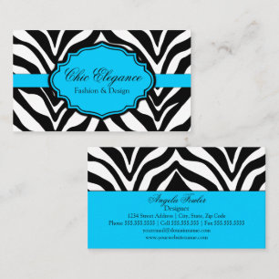 Elegant Zebra Print Business Card