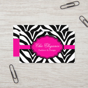 Elegant Zebra Print Business Card