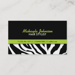 Elegant Zebra stripes Modern & Stylish Business Card