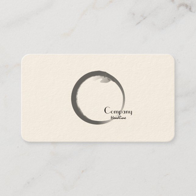 Elegant Zen Business Card (Front)