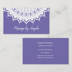 Elegant Zen Massage Two Side Business Cards