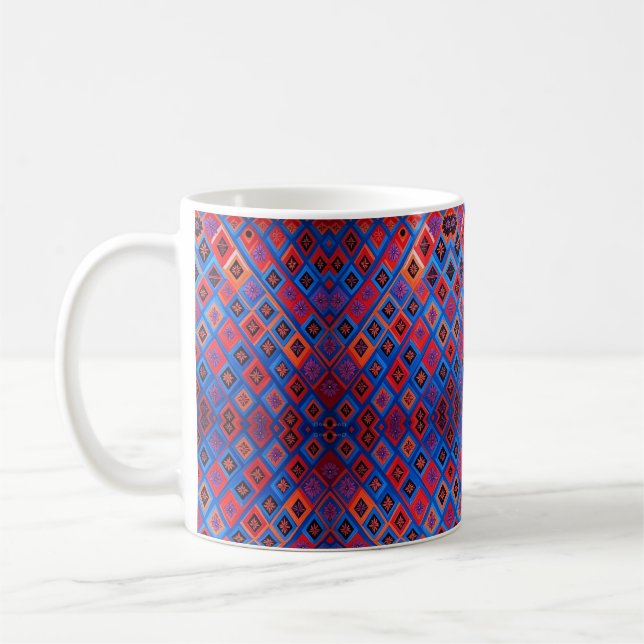 Elegant Zigzag Ceramic Mug (Left)