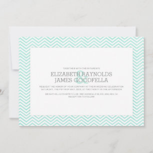 Elegant Zigzag Wedding Invitations