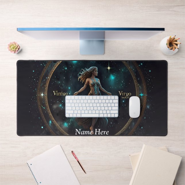 Elegant Zodiac Personalized Office Space Desk Mat (Office 1)