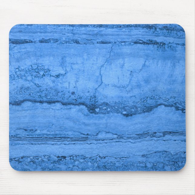 ElegantBlue Granite pattern blue marble  Mouse Mat (Front)