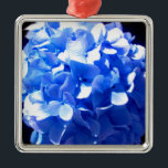 ElegantCobalt blue floral elegant hydrangeas  Metal Tree Decoration<br><div class="desc">Romantic deep purple cobalt blue hydrangea photo by H Cooper</div>