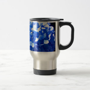 ElegantCobalt blue floral elegant hydrangeas  Travel Mug