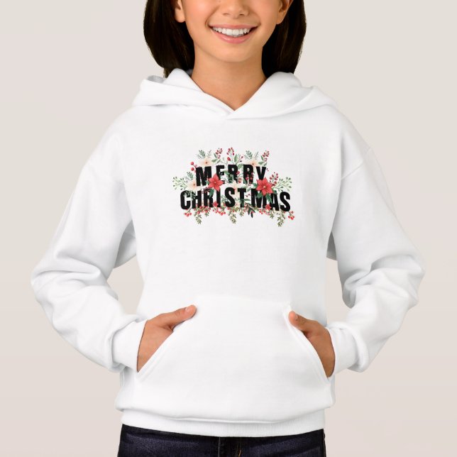 Elegante Black Typography Merry Christmas  (Front)