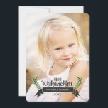 Elegante Weihnachtsfotokarten Holiday Card<br><div class="desc">A simple,  elegant design - replace the image with one of your favourites for beautiful holiday greetings!</div>