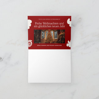 Elegante Weihnachtskarte im Querformat – Festlich Thank You Card