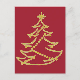 eleganter Weihnachtsbaum Postcard