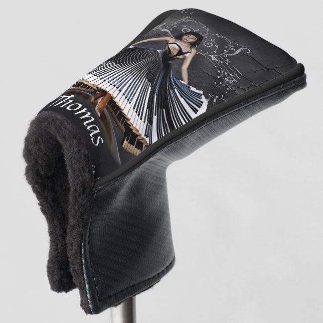 Elegantly dancing woman  golf head cover (3/4 Front)