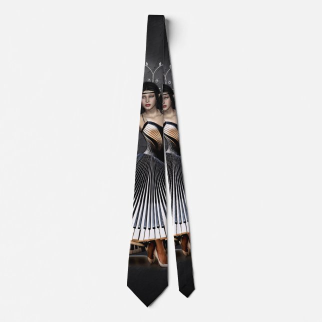 Elegantly dancing woman  tie (Front)
